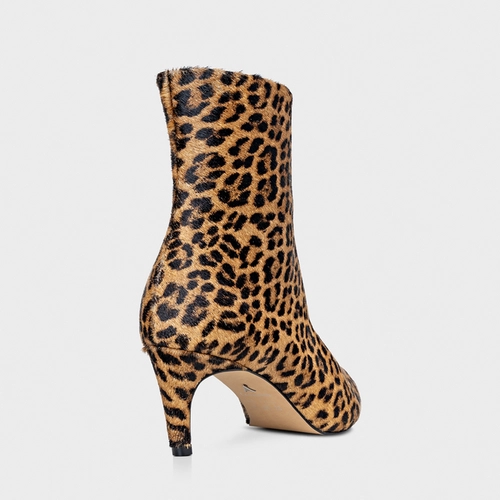BOTA ESSENTIAL SALTO FINO PELO ANIMAL PRINT CAMEL - CARRANO