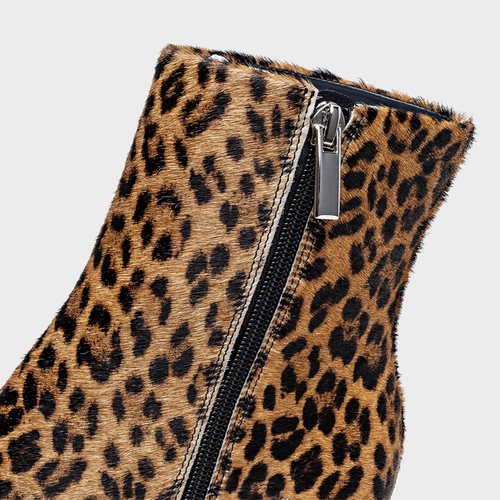 BOTA ESSENTIAL SALTO FINO PELO ANIMAL PRINT CAMEL - CARRANO - Imagem 3