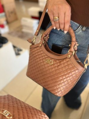 BOLSA  DE COURO TRANÇADO - SMARTBAG